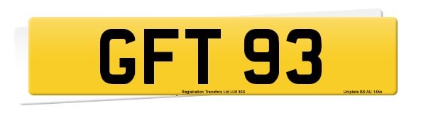 Registration number GFT 93